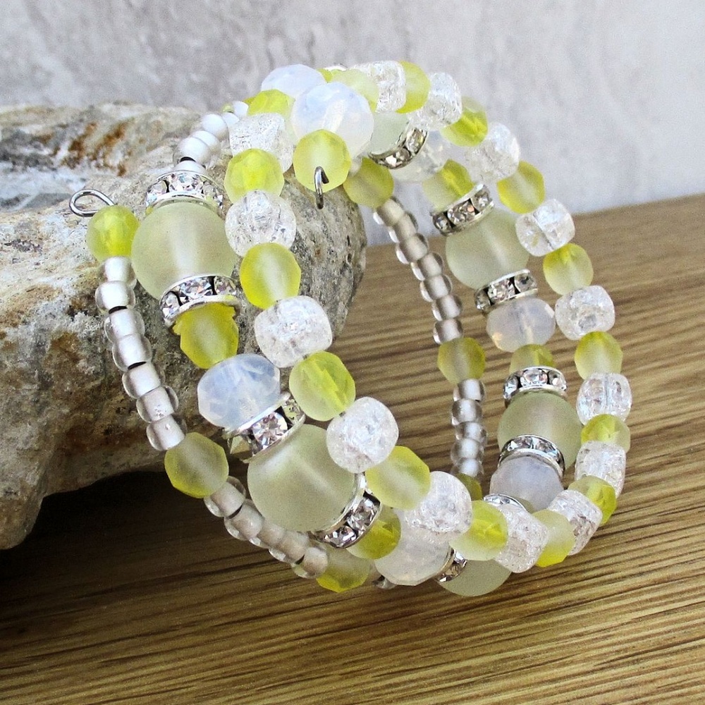 Lemon Chiffon Yellow Stacking Bracelet - image 6